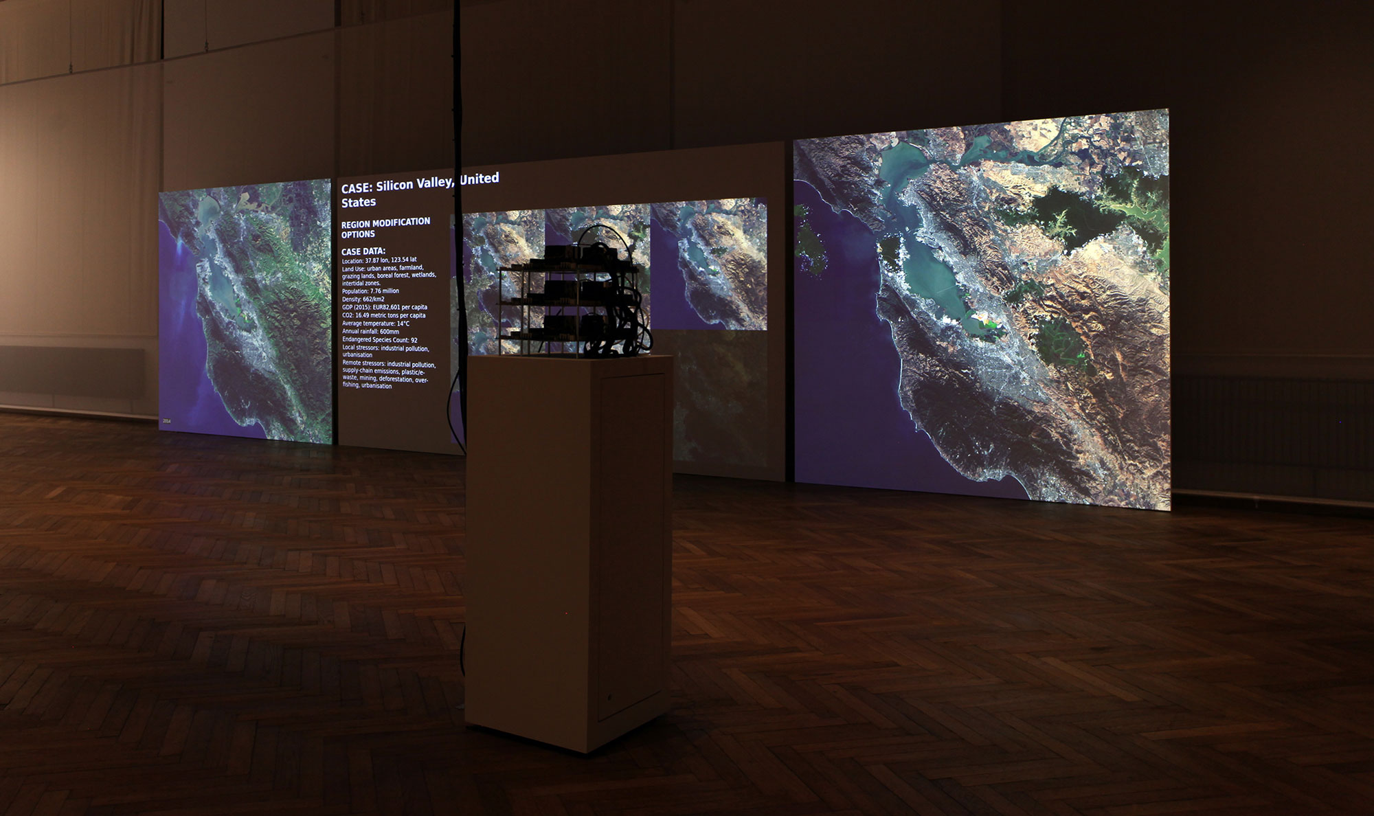 Asunder, Tega Brain, Julian Oliver and Bengt Sjölén, 2019, installation view